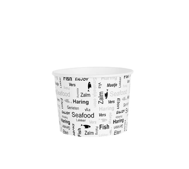 Bucket karton rond ø 16,5 cm 66oz "enjoy fish"