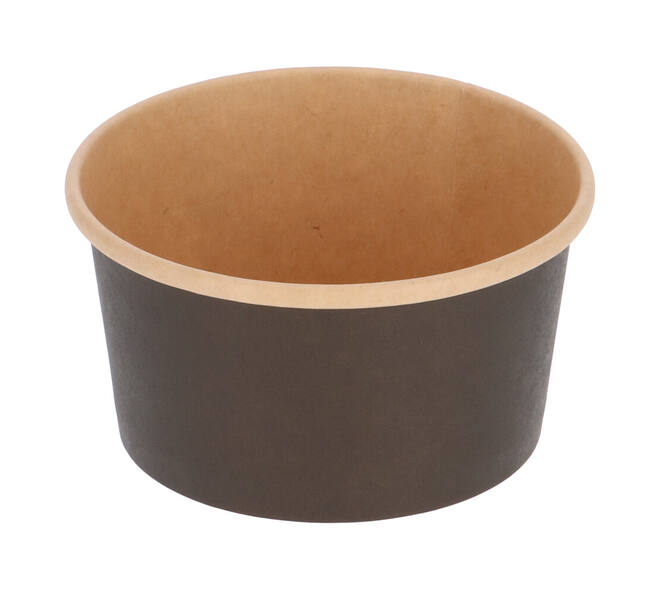 Bak bruinkraft/PE rond Ø 115/62 mm 350 ml zwart  15oz  - 435