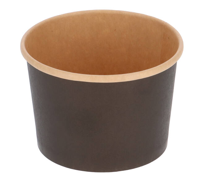 Bak bruinkraft/PE rond Ø 115/80 mm 500 ml zwart  20oz  - 580