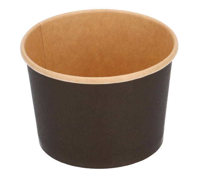 Bak bruinkraft/PE rond Ø 115/80 mm 500 ml zwart  20oz  - 580
