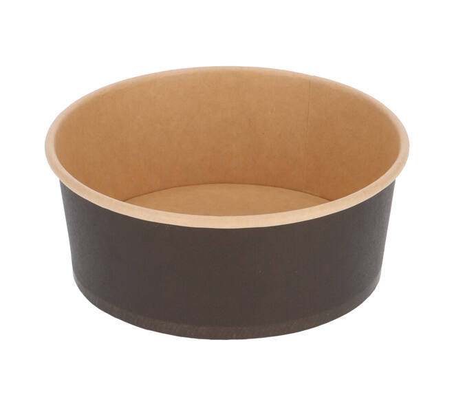 Bak bruinkraft/PE rond Ø 150/60 mm 750 ml zwart  25oz  - 755