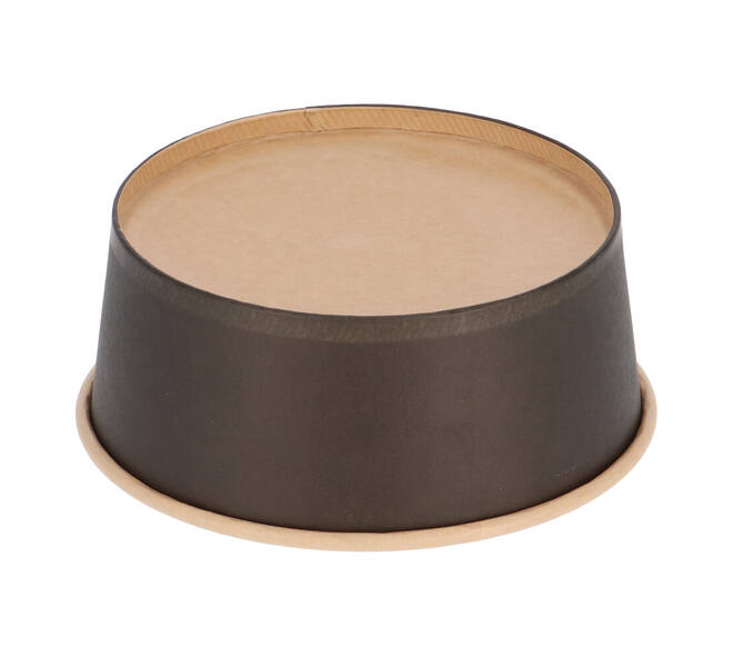 Bak bruinkraft/PE rond Ø 150/60 mm 750 ml zwart  25oz  - 755