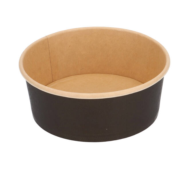 Bak bruinkraft/PE rond Ø 150/60 mm 750 ml zwart  25oz  - 755