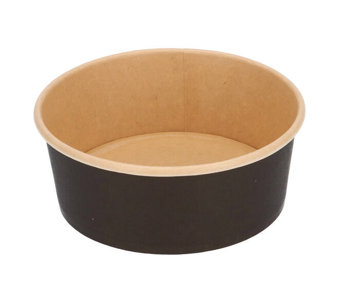 Bak bruinkraft/PE rond Ø 150/60 mm 750 ml zwart  25oz  - 755