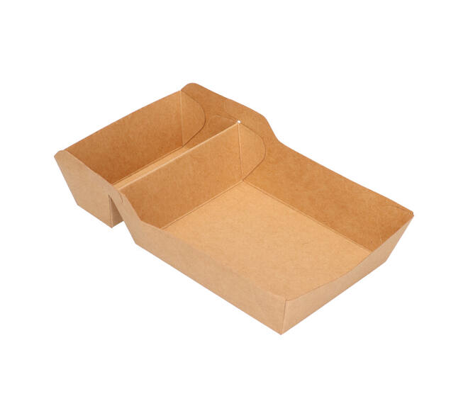 Bakjes bruinkraft/PE 180 (132+48)  x 100 x 35 mm (A14 + extra bakje) - A20