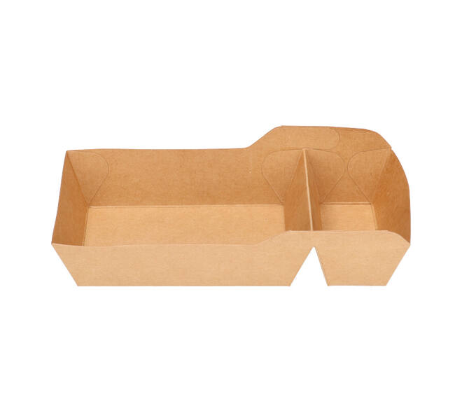 Bakjes bruinkraft/PE 180 (132+48) x 85 x 35 mm (A9 + extra bakje) - A22