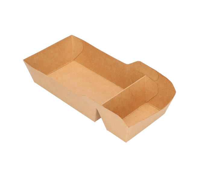 Bakjes bruinkraft/PE 180 (132+48) x 85 x 35 mm (A9 + extra bakje) - A22