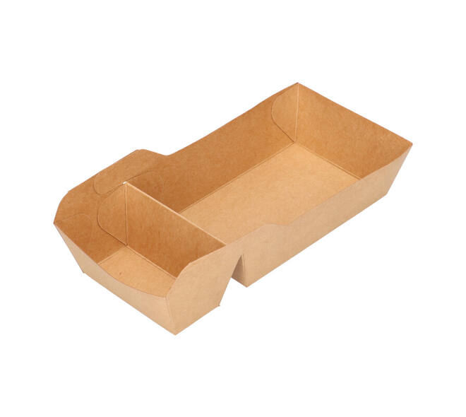 Bakjes bruinkraft/PE 180 (132+48) x 85 x 35 mm (A9 + extra bakje) - A22