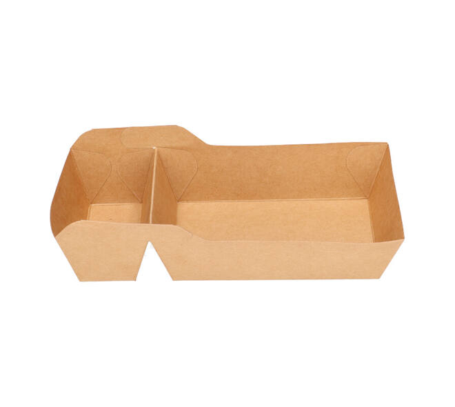Bakjes bruinkraft/PE 180 (132+48) x 85 x 35 mm (A9 + extra bakje) - A22