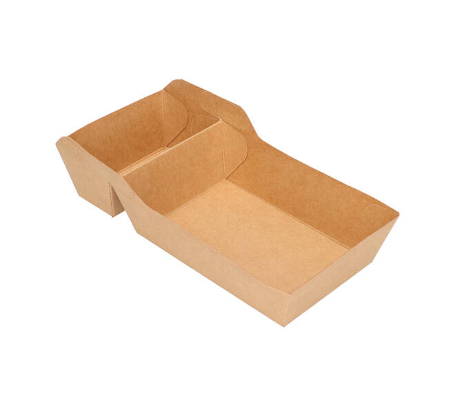 Bakjes bruinkraft/PE 180 (132+48) x 85 x 35 mm (A9 + extra bakje) - A22