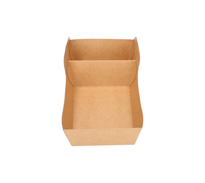 Bakjes bruinkraft/PE 180 (132+48) x 85 x 35 mm (A9 + extra bakje) - A22