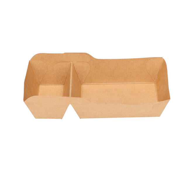 Bakjes bruinkraft/PE 140 (92+48) x 64 x 32 mm (A7 + extra bakje) - A23