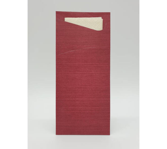 450057 - Sacchetto 8,5 x 19 cm bordeaux met servet Buttermilk