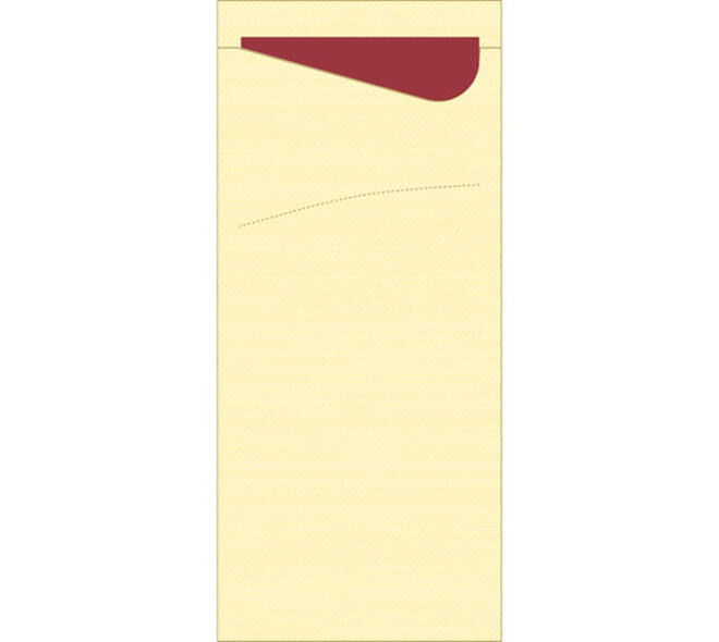 211049 - Sacchetto 8,5 x 19 cm eco brown met servet white