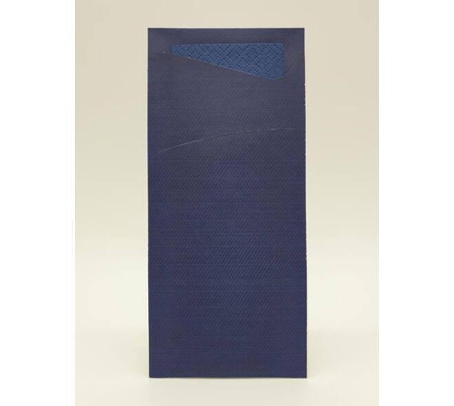 450055 - Sacchetto 8,5 x 19 cm donkerbl met servet donkerbl