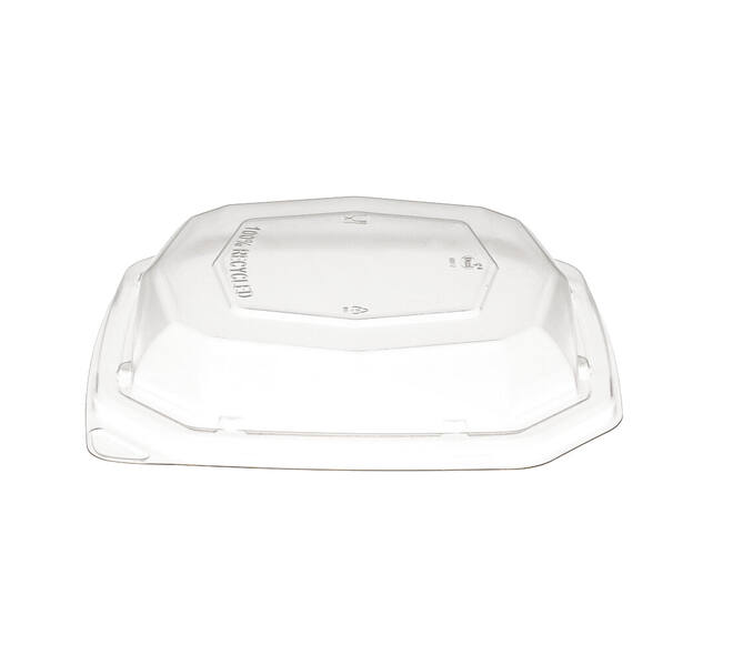 192516 - Deksel RPET BioPak tbv Bagasse Octaview 188142 - 1000 cc -  transparantl