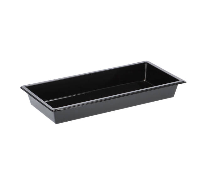 Tapas tray APET 1-vaks 25 x 12 x 3 cm 700 cc zwart - 459401