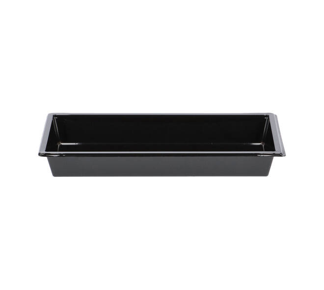 Tapas tray APET 1-vaks 25 x 12 x 3 cm 700 cc zwart - 459401