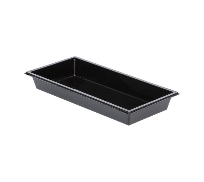 Tapas tray APET 1-vaks 25 x 12 x 3 cm 700 cc zwart - 459401