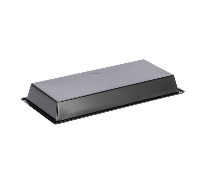 Tapas tray APET 1-vaks 25 x 12 x 3 cm 700 cc zwart - 459401