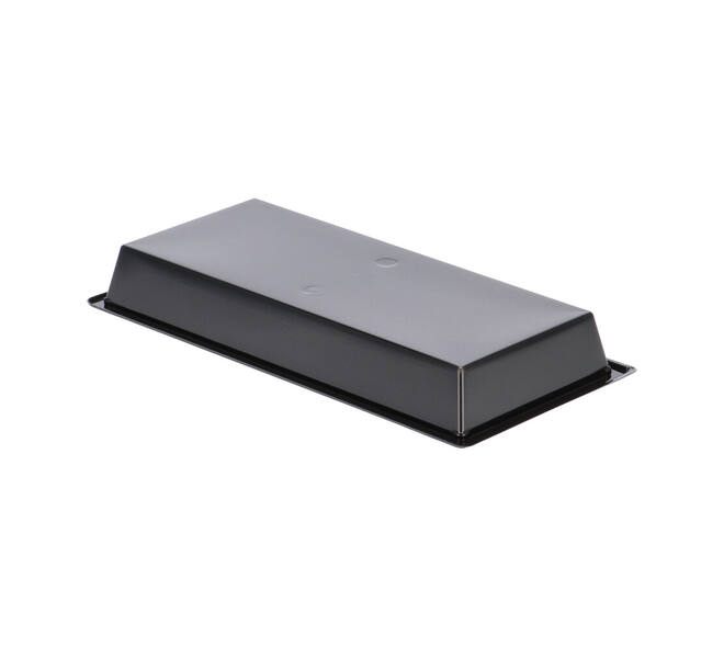 Tapas tray APET 1-vaks 25 x 12 x 3 cm 700 cc zwart - 459401