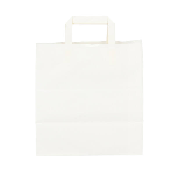 Draagtas papier 26 x 17 x 25 cm wit kraft