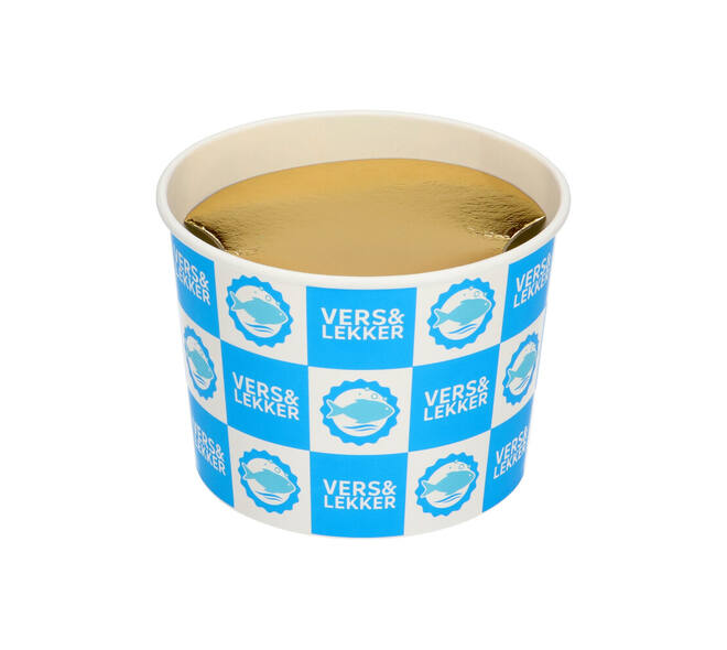 Bucket karton rond ø 16,5 cm 66oz "vers&lekker vis"