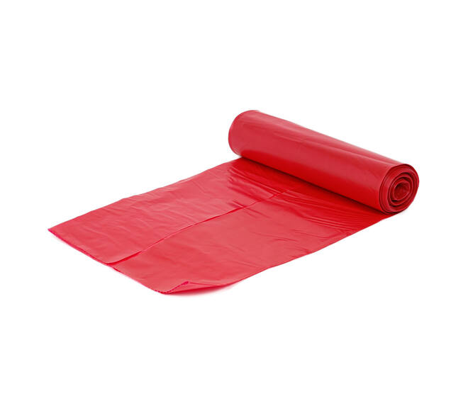 Afvalzak HDPE 60 x 110 cm rood T50 op rol (á 20 st)
