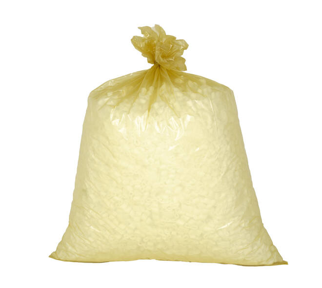 Afvalzak LDPE 80 x 110 cm geel T60 op rol (á 20 st)