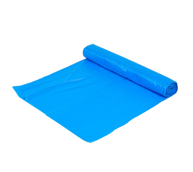 Afvalzak HDPE 80 x 110 cm blauw T25 op rol (á 20 st)