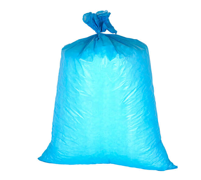 Afvalzak HDPE 80 x 120 cm blauw T30 op rol (á 20 st)