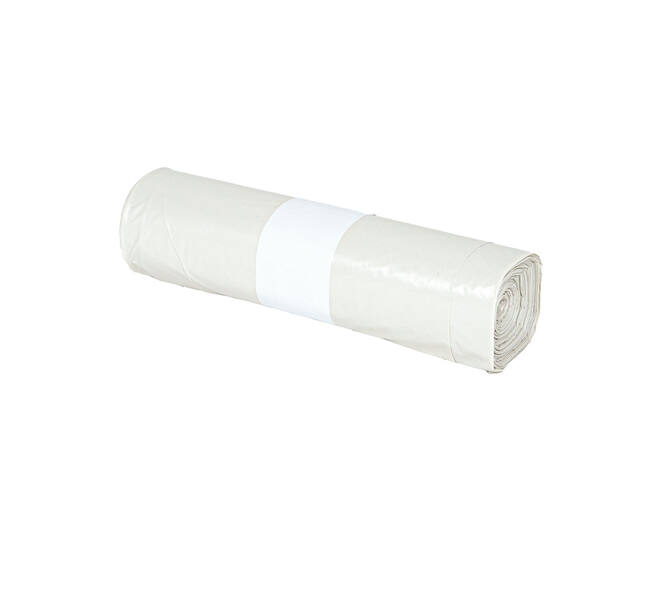 Afvalzak LDPE 90 x 120 cm wit T100 op rol (á 10 st)