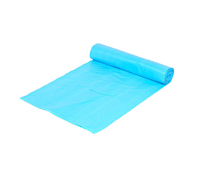 Afvalzak HDPE 58 x 100 cm blauw T23 op rol (á 25 st)