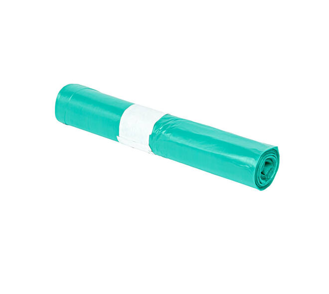 Afvalzak HDPE 58 x 100 cm groen T23 op rol (á 20 st)