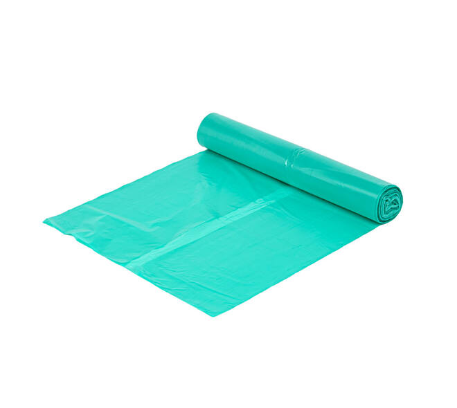 Afvalzak HDPE 58 x 100 cm groen T23 op rol (á 20 st)