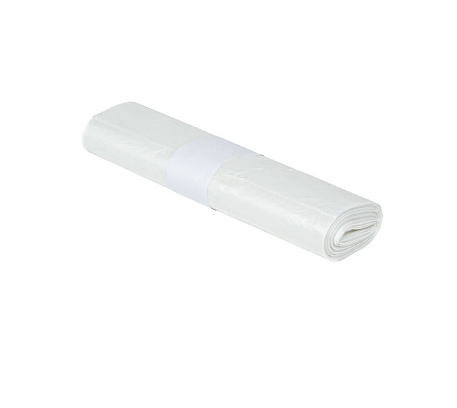 Afvalzak HDPE 58 x 100 cm transparant T23 op rol (á 25 st)