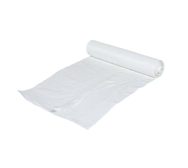 Afvalzak HDPE 58 x 100 cm wit T23 op rol (á 25 st)