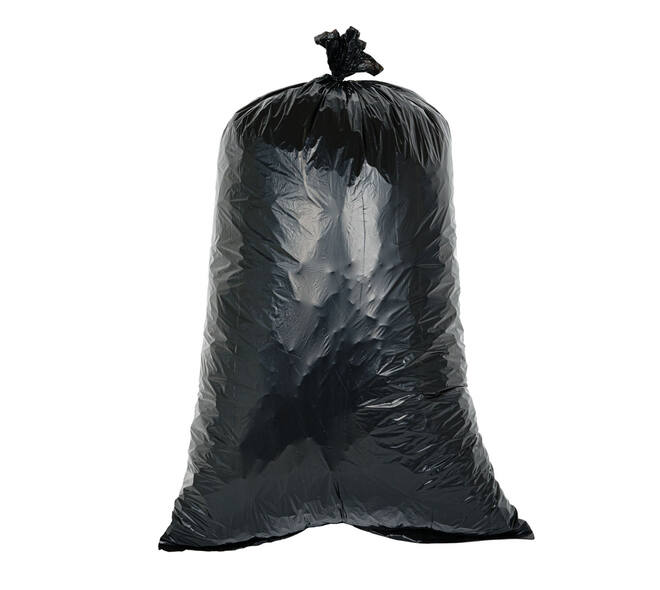 Afvalzak HDPE 58 x 100 cm zwart T23 op rol (á 25 st)