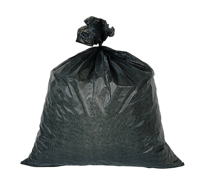 Afvalzak HDPE 60 x 80 cm grijs T23 op rol (á 20 st)