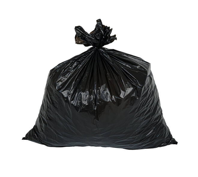 Afvalzak HDPE 63 x 70 cm zwart T23 op rol (á 25 st)
