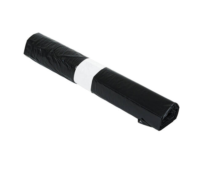 Afvalzak HDPE 63 x 70 cm zwart T23 op rol (á 25 st)
