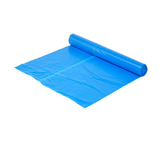 Afvalzak HDPE 70 x 110 cm blauw T25 op rol (á 20 st)