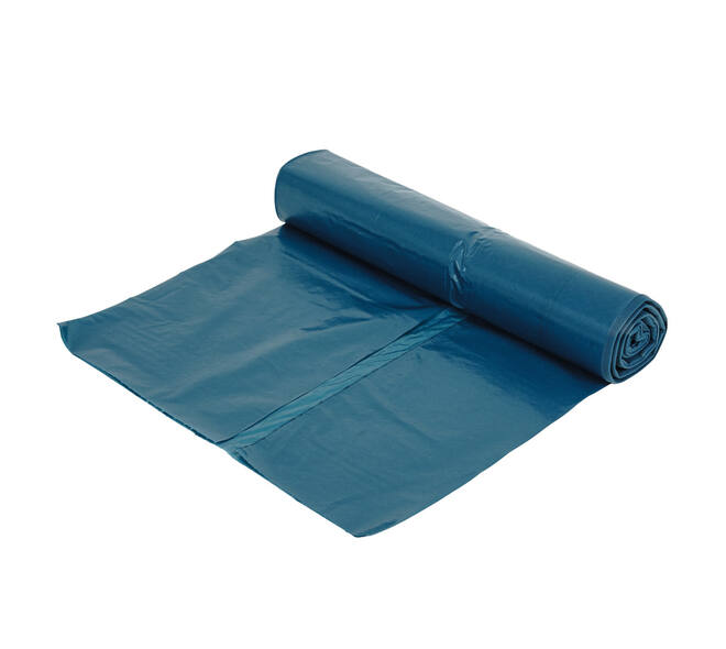 Afvalzak LDPE 70 x 110 cm blauw T60 op rol (á 20 st)