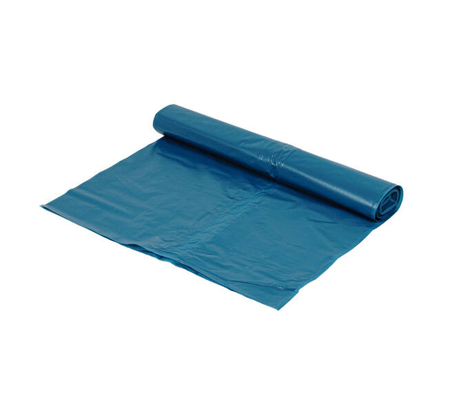Afvalzak LDPE 90 x 110 cm blauw T70 op rol (á 10 st)