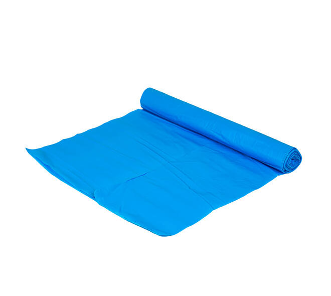 Afvalzak HDPE 90 x 120 cm blauw T70 op rol (á 20 st)
