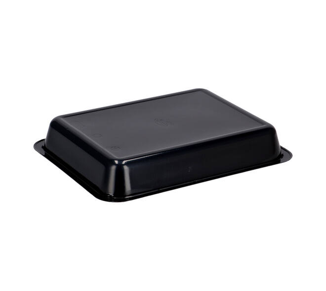 115495 - Menubak CPET 225 x 175 x 34 mm zwart 960 ml rechthoekig 1-vaks