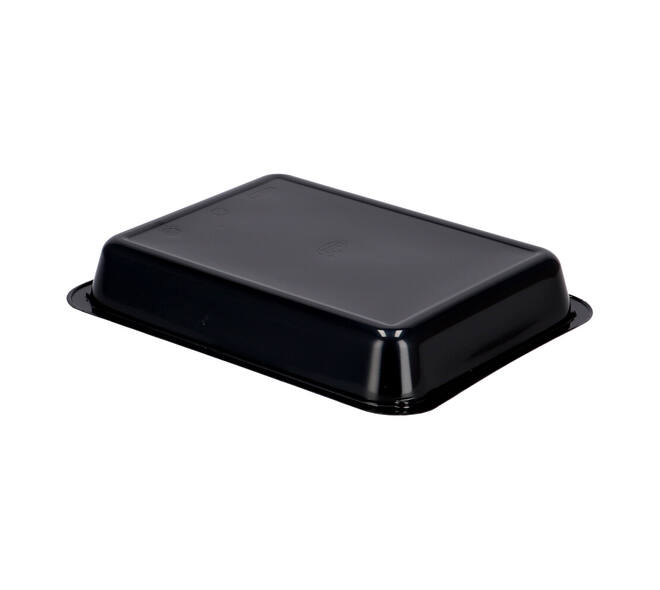 115495 - Menubak CPET 225 x 175 x 34 mm zwart 960 ml rechthoekig 1-vaks