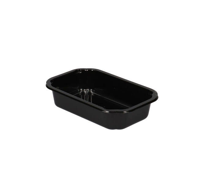 157356 - Bak CPET 160 x 103 x 35 mm zwart 370 ml rechthoekig