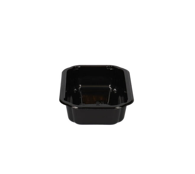 157356 - Bak CPET 160 x 103 x 35 mm zwart 370 ml rechthoekig