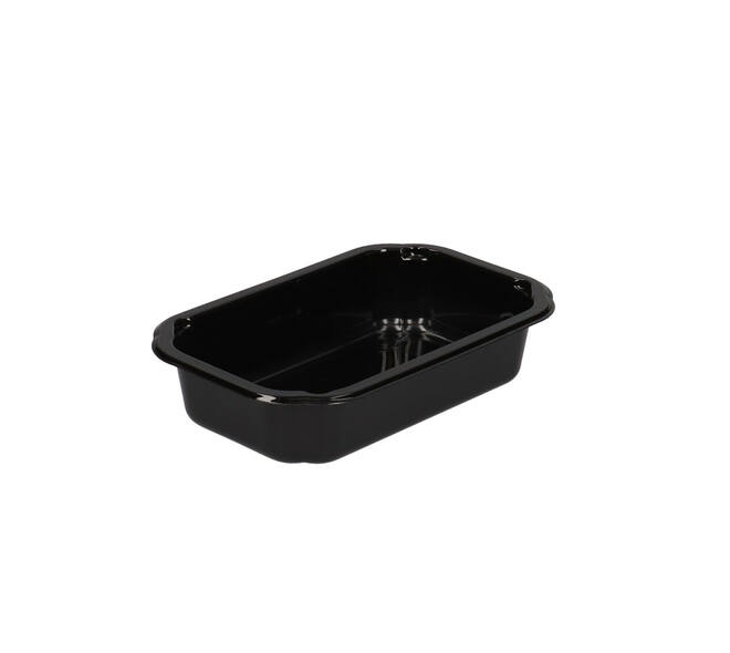 157356 - Bak CPET 160 x 103 x 35 mm zwart 370 ml rechthoekig